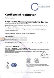 ISO Certificates updated 1 ISO6001 2015